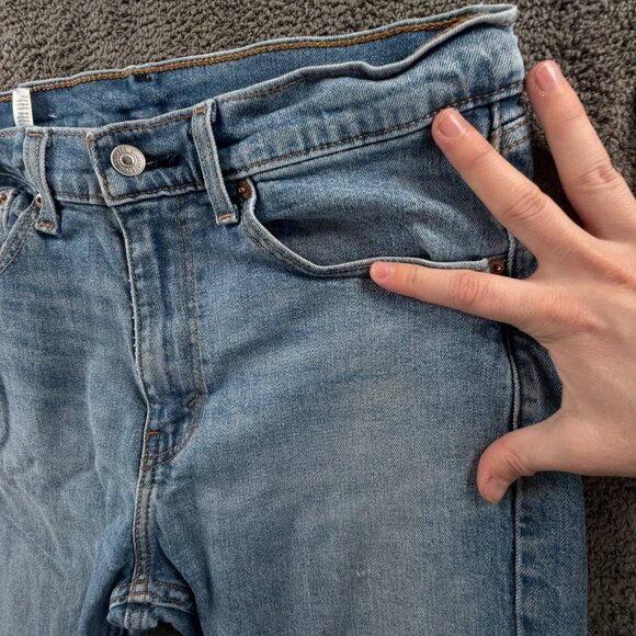 Levi's 505 Denim Jeans Blue ACTL 31x29 Zip Fly Cotton Blend Workwear Outdoors - Picture 11 of 16